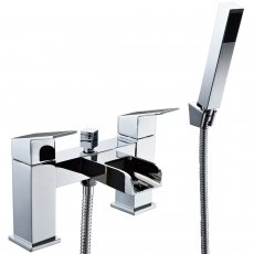 JTP Cami Lever Pillar Mounted Bath Shower Mixer Tap with Kit - Chrome