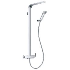 JTP Cascata Exposed Bar Shower Mixer with Shower Kit and Fixed Head