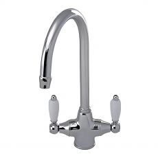 JTP Chelsea Mono Kitchen Sink Mixer Tap Dual Handle Chrome