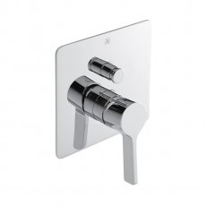 JTP Curve Concealed Shower Valve Single Handle with Diverter - Chrome