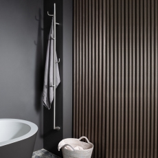 JTP Flo Dry Electric Stainless Steel Vertical Bar Towel Rail