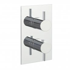 JTP Florence Thermostatic Concealed 1 Outlet Shower Valve Rectangular Backplate - Chrome