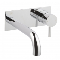 JTP Florence Wall Mounted Basin Mixer Tap with Back Plate 240mm Length - Chrome