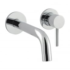 JTP Florence Wall Mounted Basin Mixer Tap with Spout - Chrome