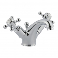 JTP Grosvenor Basin Mixer Tap with Pop Up Waste Cross Handle - Chrome