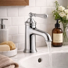 JTP Grosvenor Basin Mixer Tap with Click Clack Waste - Chrome