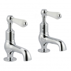 JTP Grosvenor Cloakroom Basin Taps Pair Lever Handle - Chrome