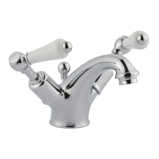 JTP Grosvenor Basin Mixer Tap with Pop Up Waste Lever Handle - Chrome
