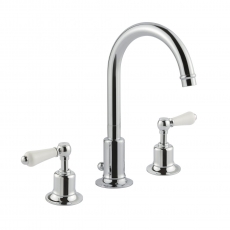 JTP Grosvenor 3-Hole Basin Mixer Tap Lever Handle - Chrome