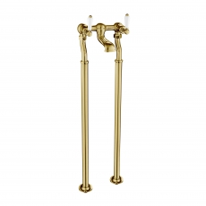 JTP Grosvenor Lever Freestanding Bath Filler Tap - Polished Gold
