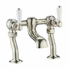 JTP Grosvenor Pillar Mounted Bath Filler Tap Lever Handle - Nickel