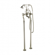 JTP Grosvenor Lever Freestanding Bath Shower Mixer Tap with Kit - Nickel