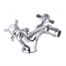 JTP Grosvenor Pinch Bidet Mixer Tap with Pop Up Waste - Chrome