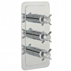 JTP Grosvenor Pinch Vertical Thermostatic Concealed 3 Outlets Shower Valve - Chrome