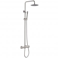 JTP Inox Thermostatic Bar Mixer Shower with Shower Kit + Fixed Head - Matt Stainless Steel
