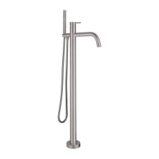 JTP Inox Freestanding Bath Shower Mixer Tap with Kit - Matt Stainless Steel