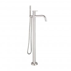 JTP Inox Freestanding Bath Shower Mixer Tap with Kit - Stainless Steel