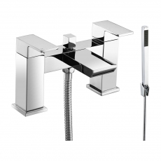 JTP Lava Pillar Mounted Bath Shower Mixer Tap with Kit - Chrome