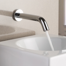 JTP Sensor Wall Spout Mains / Battery Operated Basin Mixer Tap - Chrome