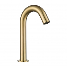 JTP Sensor Deck Spout Mains / Battery Operated Basin Mixer Tap - Brushed Brass