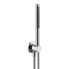 JTP Designer Round Handset and Holder Metal Hose - Chrome