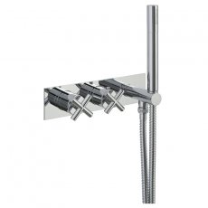 JTP Solex Thermostatic Concealed 1 Outlet Shower Valve with Attached Handset - Chrome