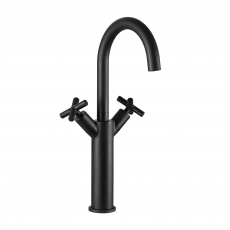 JTP Solex Tall Mono Basin Mixer Tap Swivel Spout - Matt Black