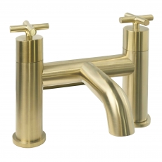 JTP Solex Bath Filler Tap Pillar Mounted - Brushed Brass