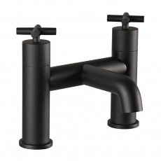 JTP Solex Bath Filler Tap Pillar Mounted - Matt Black
