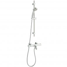 JTP Thermostatic Bath Shower Mixer with Slide Rail Kit and Multi-function Hand Shower - Chrome