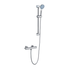 JTP Torre Shower Valve with Shower Rail Kit and Front Fixing Brackets - Chrome