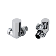 JTP Vos Corner Radiator Valves Pair Pack - Chrome