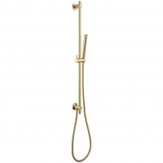 JTP Vos Slide Rail with Single Function Hand Shower and Shower Hose - Brushed Brass