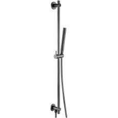 JTP Vos Slide Rail with Single Function Hand Shower and Shower Hose - Brushed Black