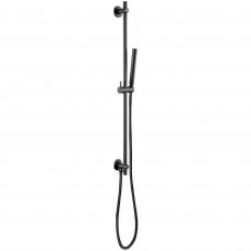 JTP Vos Slide Rail with Single Function Hand Shower and Shower Hose - Matt Black