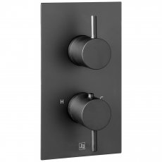 JTP Vos Thermostatic Concealed 2 Outlets Shower Valve - Matt Black