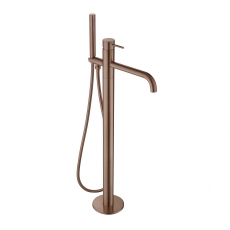 JTP Vos Freestanding Bath Shower Mixer Tap with Kit - Brushed Bronze
