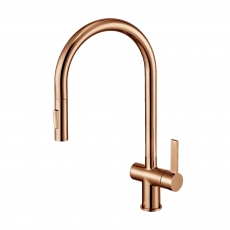 JTP Vos Kitchen Sink Mixer Tap Pull Out Spout - Rose Gold