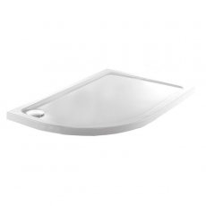 Just Trays JT Fusion Offset Quadrant Anti-Slip Shower Tray with Waste 1000mm x 800mm LH Flat Top
