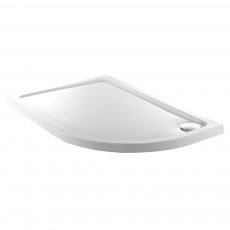 Just Trays JT Fusion Offset Quadrant Anti-Slip Shower Tray with Waste 900mm x 760mm RH Flat Top