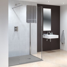 Lakes Marseilles Walk-In Shower Front Panel (A) 750mm Wide - 8mm Glass