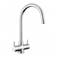 Leisure AquaLuxe Dual Lever Kitchen Sink Mixer Tap - Chrome