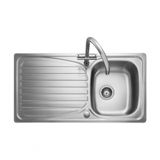 Leisure Euroline Plus 1.0 Bowl Stainless Steel Kitchen Sink 950mm L x 500mm W - Satin