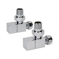 Prestige MaxTherm Square Angled Valve Pair, Chrome