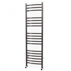 MaxHeat Camborne Curved Heated Towel Rail 1200mm H x 350mm W Stainless Steel