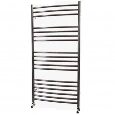 MaxHeat Camborne Curved Heated Towel Rail 1200mm H x 600mm W Stainless Steel