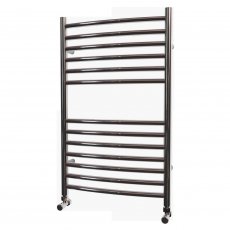 MaxHeat Camborne Curved Heated Towel Rail 800mm H x 500mm W Stainless Steel