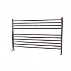 MaxHeat Falmouth Straight Towel Rail 600mm High x 1000mm Wide Polished Stainless Steel