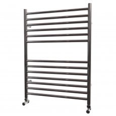 MaxHeat Falmouth Straight Heated Towel Rail 800mm H x 600mm W Stainless Steel