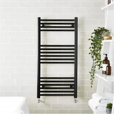 Prestige K-Rail Black Straight Heated Ladder Towel Rail